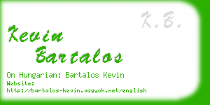 kevin bartalos business card